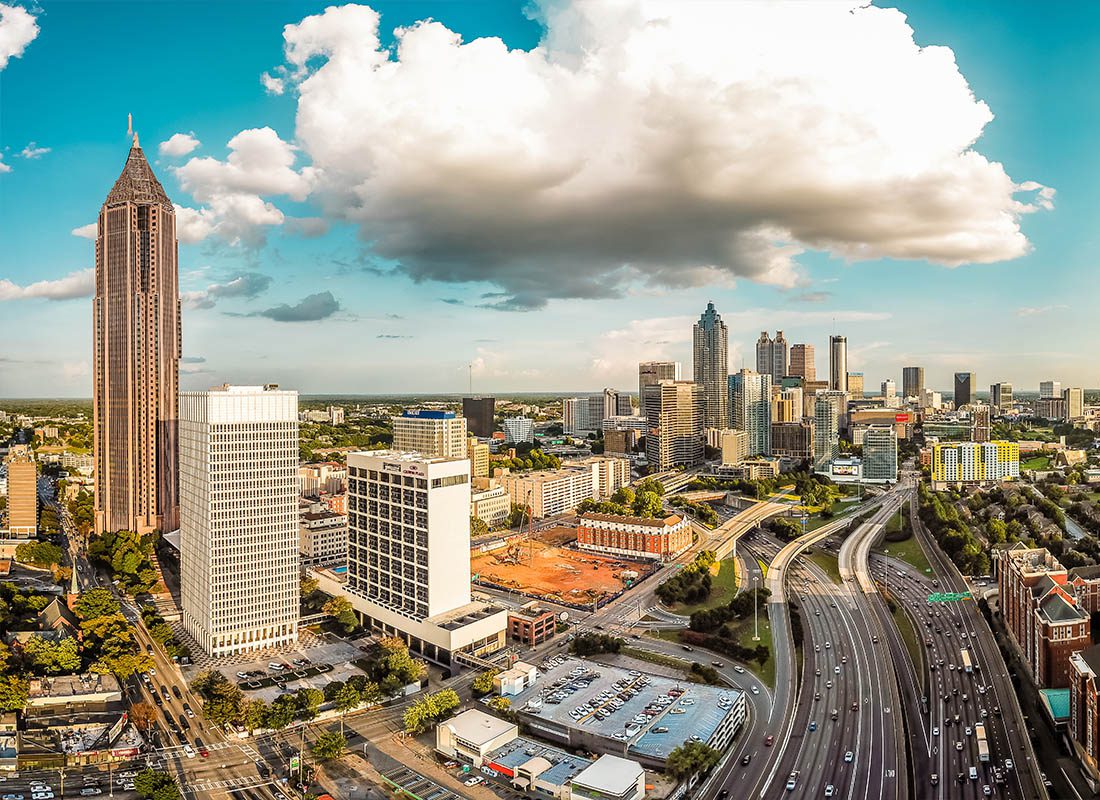 Contact - An Aerial View of Downtown Atlanta, Georgia